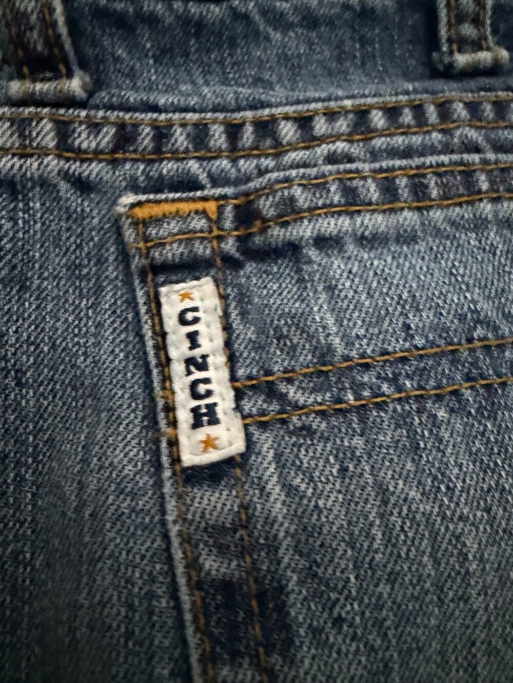 Cinch White Label Relaxed Fit Straight Leg Jeans Men's 34x30 Medium Wash Western - Picture 4 of 5